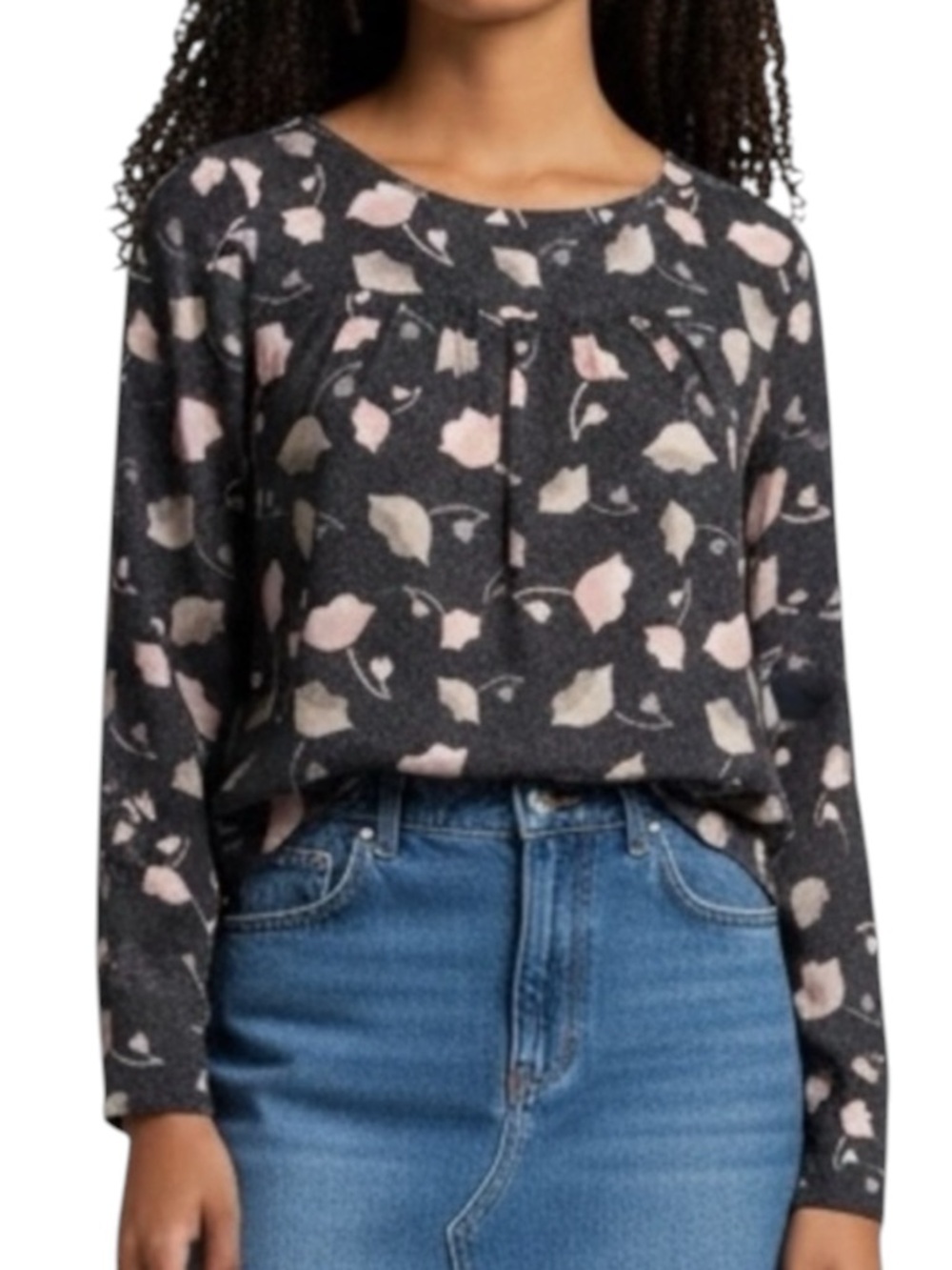 LOFT Floral Polka Dot Blouse in Black / Pink Size XS -- GORGEOUS!!!